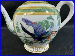 Hermes Toucans (Birds)(1)6 1/2 Tea/Coffee Pot with LidMade In FrancePerfect