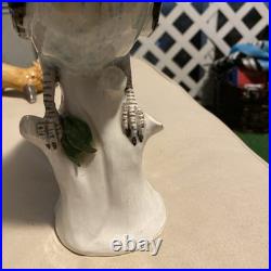 Hoopoe Porcelain Bird on Stump Rare fine about 11 inch meiselman vintage Italy