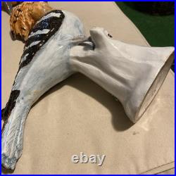 Hoopoe Porcelain Bird on Stump Rare fine about 11 inch meiselman vintage Italy