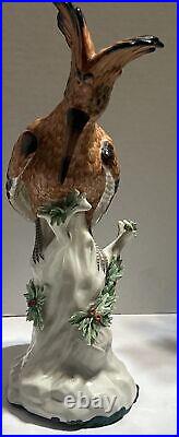 Hoopoe Porcelain Bird on Stump Rare fine about 12inch