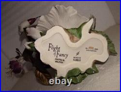 House of Faberge Flight of Fancy Porcelain / Bronze Hummingbird Bird Figurine
