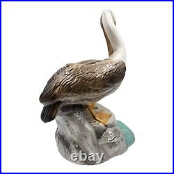 Huge Pelican Figurine Porcelain Ceramic Bird Sculpture Statue 21.5 Tall