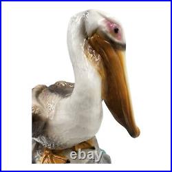 Huge Pelican Figurine Porcelain Ceramic Bird Sculpture Statue 21.5 Tall