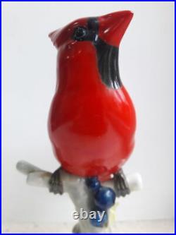 Hutschenreuther Glazed Porcelain Figurine Flambe Style Bird Statue 6.7 GERMANY