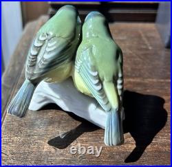 Hutschenreuther Pair Of Love Bird Porcelain Figurine Signed L Foucar Mint