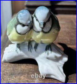 Hutschenreuther Pair Of Love Bird Porcelain Figurine Signed L Foucar Mint
