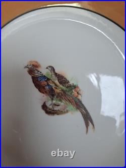 Hutschenreuther Selb Bavaria Oriental Bird Pattern 2 Orange & Black Serving Dish