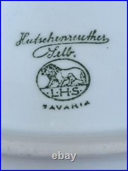 Hutschenreuther Selb Bavaria Oriental Bird Pattern 2 Orange & Black Serving Dish