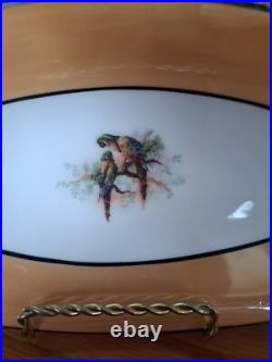 Hutschenreuther Selb Bavaria Oriental Bird Pattern 2 Orange & Black Serving Dish
