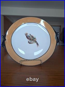 Hutschenreuther Selb Bavaria Oriental Bird Pattern 2 Orange & Black Serving Dish