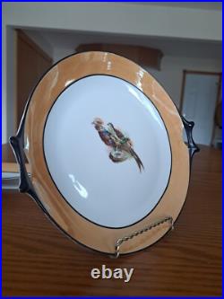 Hutschenreuther Selb Bavaria Oriental Bird Pattern 2 Orange & Black Serving Dish