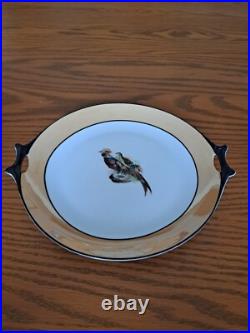 Hutschenreuther Selb Bavaria Oriental Bird Pattern 2 Orange & Black Serving Dish