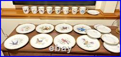 Hutschenreuther Selb Bavaria Porcelain Bird Set Audubon Drawings 23 Pieces
