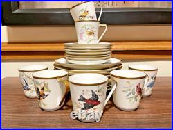Hutschenreuther Selb Bavaria Porcelain Bird Set Audubon Drawings 23 Pieces