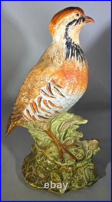 Italian Bassano Ceramic porcelain Bird Pheasant 11.5 Tall