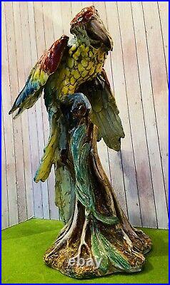 Italian Ceramic Parrots by Guido Cacciapuoti, Italy, 1930s 6/202 IA 19x15x15