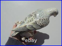 Italy Porcelain HP Falcon Bird on Tasseled Pillow Figure 7 1/2 Excellent