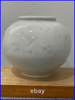 Japanese 20th Cent. Signed Porcelain Globular / Bulbous Form Vase with Birds Dec