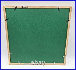 Japanese Floral Art Framed Hand- Painted Porcelain Art Floral & Birds Motif