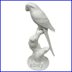 KPM Porcelain Bisque Bird Figurine White Unglazed Unpainted Bavaria Germany 6