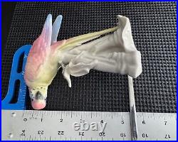 Karl Ens 5.5 Sitting Pink Budgerigar Parakeet Parrot Bird Figurine Repaired