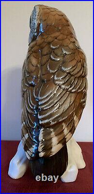 Karl Ens Big Germany Rare Antique Porcelain Statue Figurine Tawny Owl Marked