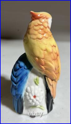 Karl Ens Double Parrot Porcelain Bird Figurine Germany MINT