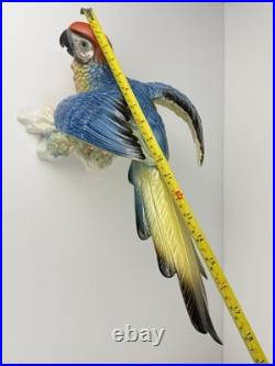 Karl Ens Volkstedt Germany Large Porcelain Macaw Parrot Figurine 18 Vintage
