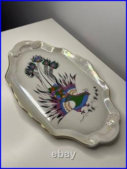 Korosten Porcelain Tea Set, 29 pcs, Bird of Paradise, Vintage USSR