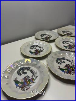 Korosten Porcelain Tea Set, 29 pcs, Bird of Paradise, Vintage USSR