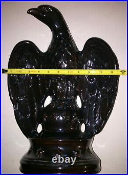 LARGE Hard to Find VINTAGE L. Schmid Pottery 16 Eagle Statue Lamp Fixture EX