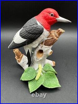 LENOX Garden Birds Fine Porcelain Figurines Red-Headed Woodpecker&Cardinal MINT