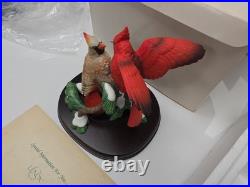 LENOX Nature's Romance Cardinals North American Bird Pairs sculpture NEW n BOX