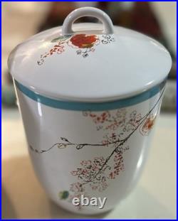 LENOX Simply Fine Chirp Set 2 Canisters Songbirds Blooms Branches Discontinued