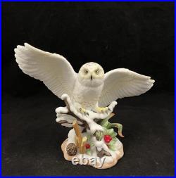 LENOX The Garden Bird Collection SNOWY OWL Porcelain Figurine with Box & COA