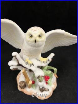 LENOX The Garden Bird Collection SNOWY OWL Porcelain Figurine with Box & COA