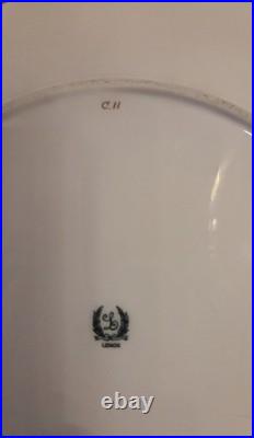 LENOX Vintage Signed W. H. Morley Game Bird luncheon plate, gold trim 9