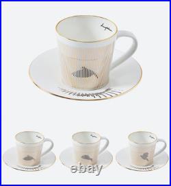 LUYCHO Locomotion Porcelain Mug 240/330ml Horse/Bird/Cat Choice Gold Rim LUYCHO Locomotion Porcelain Mug 240/330ml Horse/Bird/Cat Choice Gold Rim