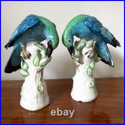 Lady Anne Gordon Signed Ceramic Parrots Pair AG 69 1969 British Studio Pottery