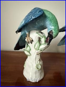 Lady Anne Gordon Signed Ceramic Parrots Pair AG 69 1969 British Studio Pottery