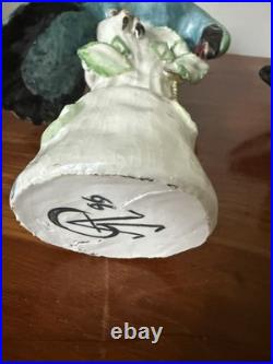 Lady Anne Gordon Signed Ceramic Parrots Pair AG 69 1969 British Studio Pottery