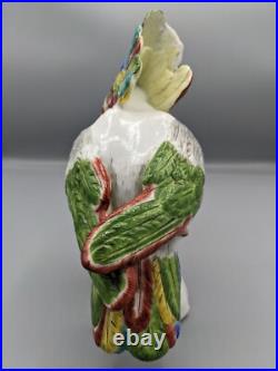 Large 19th C Meissen Samson Porcelain Figurine Bird Cockatoo Rare Marked 8.5