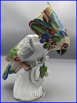 Large 19th C Meissen Samson Porcelain Figurine Bird Cockatoo Rare Marked 8.5
