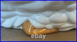 Large 21 x 17 Vtg White Ceramic Swan Planter Hollywood Regency Artisan Read