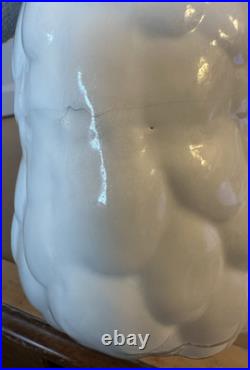 Large 21 x 17 Vtg White Ceramic Swan Planter Hollywood Regency Artisan Read