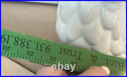 Large 21 x 17 Vtg White Ceramic Swan Planter Hollywood Regency Artisan Read