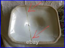 Large Antique Chinese Porcelain Tureen People Flowrrs Birds And Butterflies