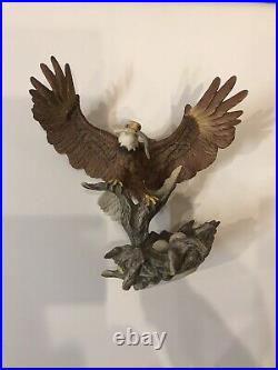 Large Boehm PORCELAIN STATUE OF BLADE EAGLE #40415 %30 Off Summer Special