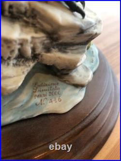 Large Capodimonte Limited Edition Porcelain Bird Sculpture by Vier Tasca