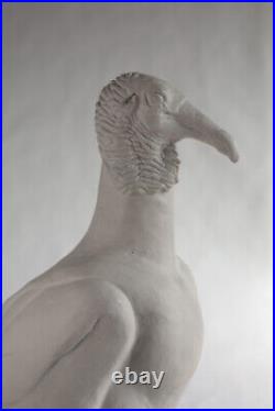 Large Porcelain Fine Art Vulture Committee Sculpture by Jean Schmitt MFA #V1